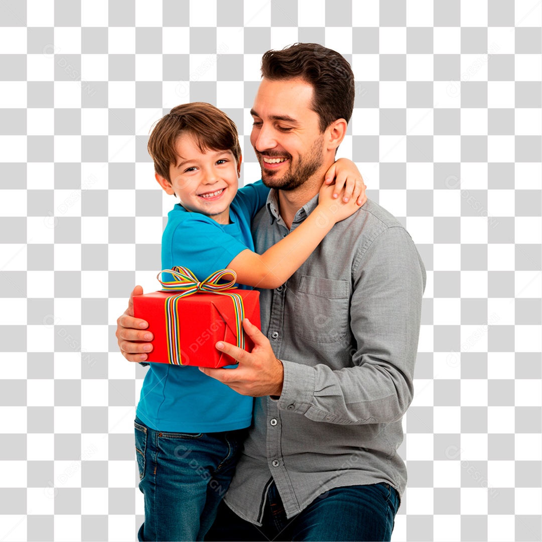 Filho Entregado Presente para o Pai PNG Transparente