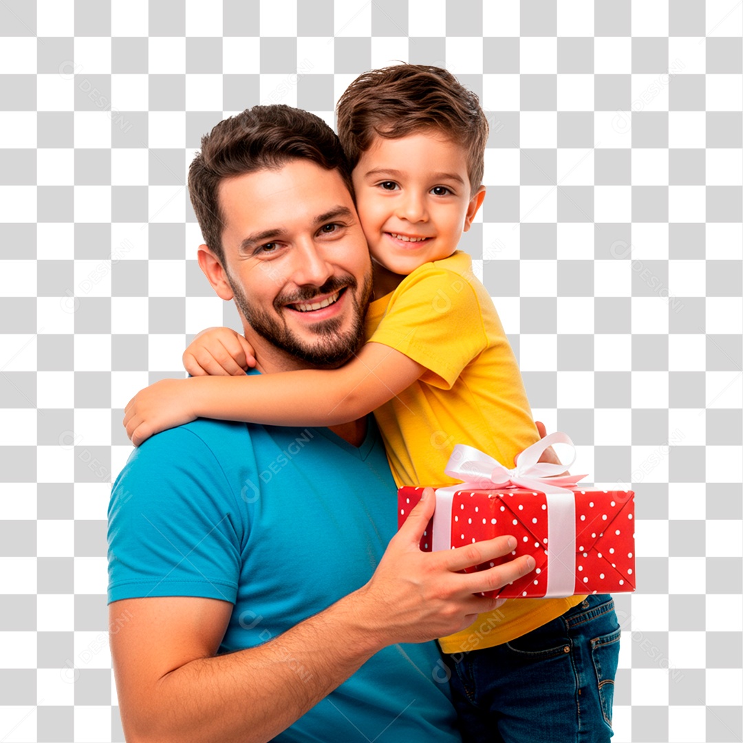 Filho Entregado Presente para o Pai PNG Transparente