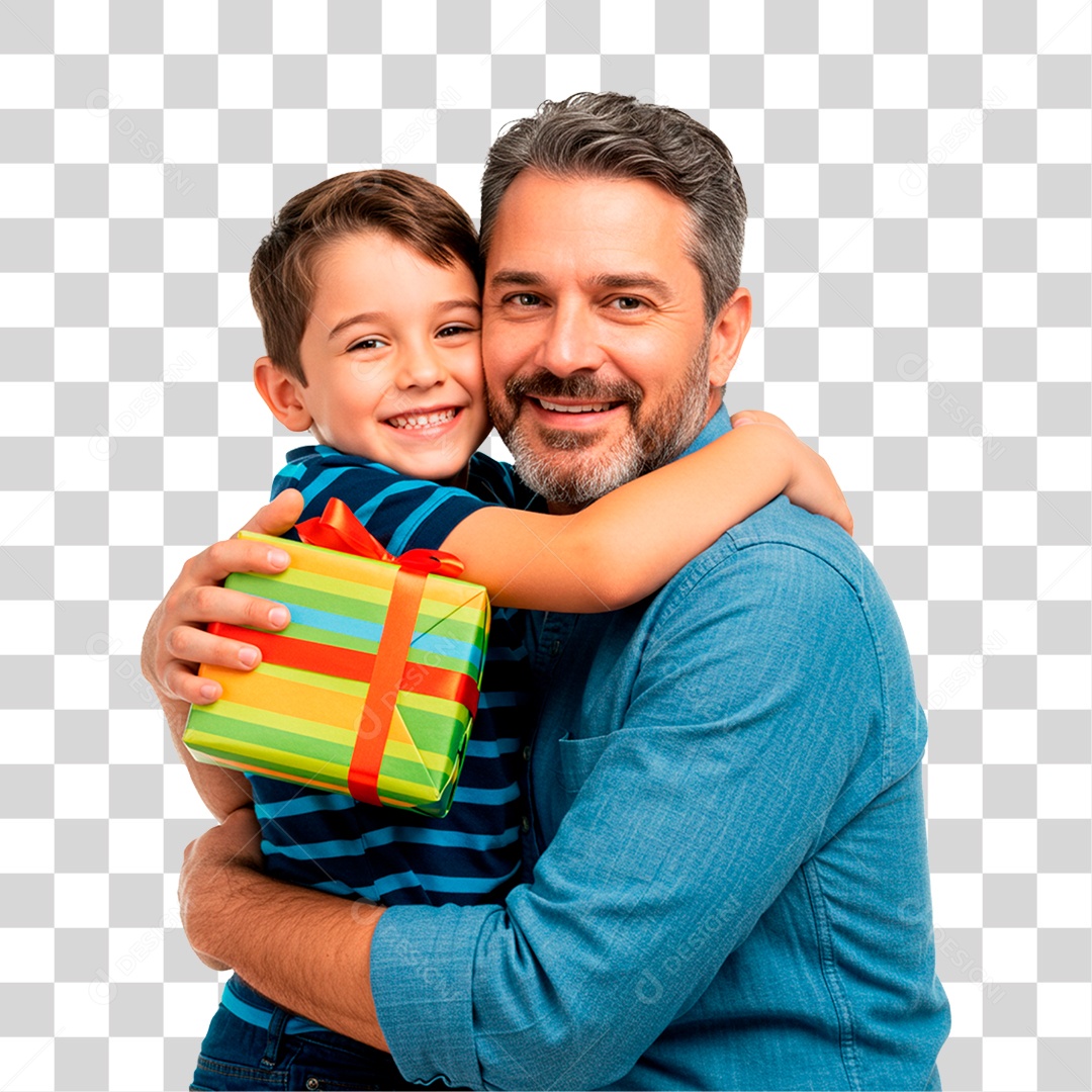 Filho Entregado Presente para o Pai PNG Transparente