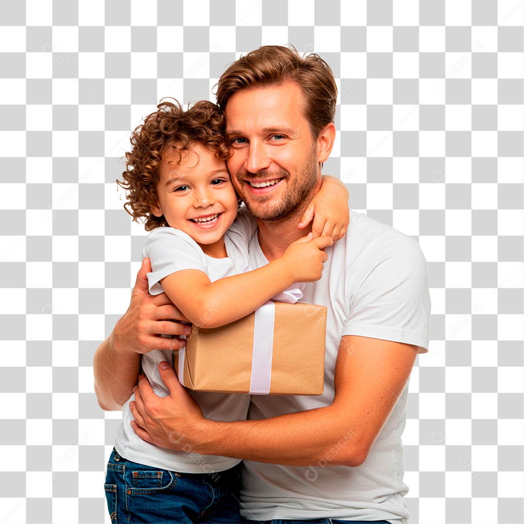Filho Entregado Presente para o Pai PNG Transparente