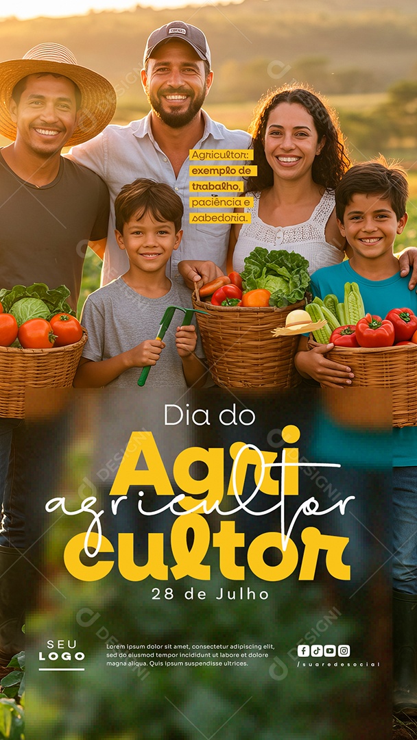 Story Dia do Agricultor 28 de Julho Social Media PSD Editável