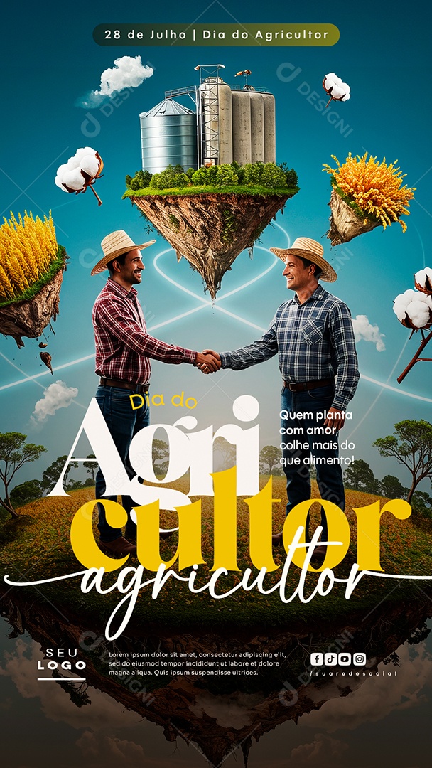Story Dia do Agricultor 28 de Julho Social Media PSD Editável