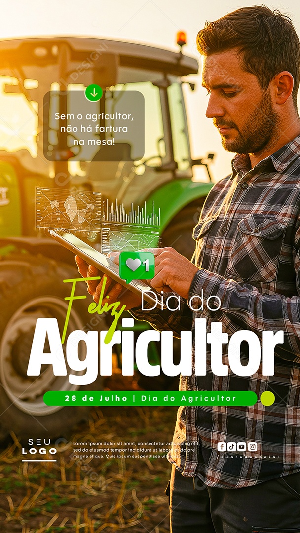 Story Dia do Agricultor 28 de Julho Social Media PSD Editável