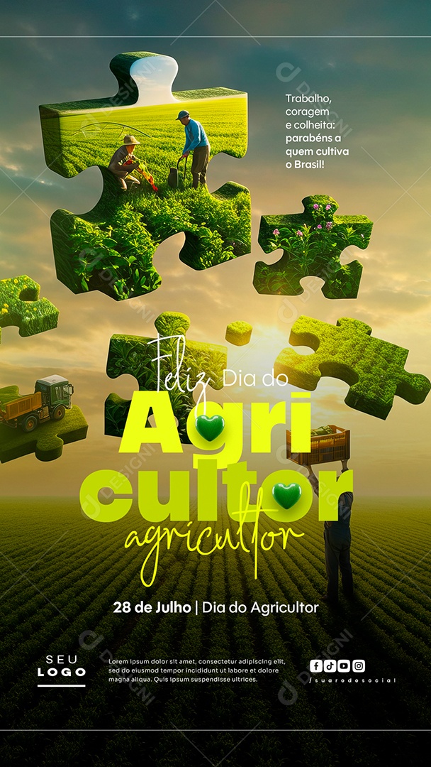 Story Dia do Agricultor 28 de Julho Social Media PSD Editável