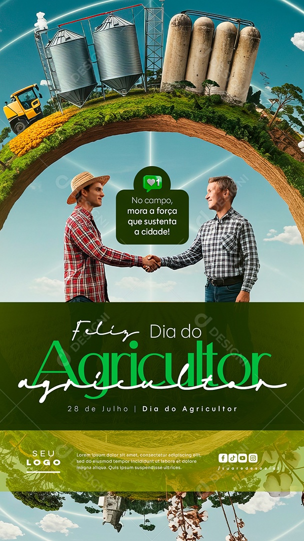 Story Dia do Agricultor 28 de Julho Social Media PSD Editável