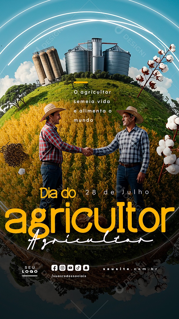 Story Dia do Agricultor 28 de Julho Social Media PSD Editável