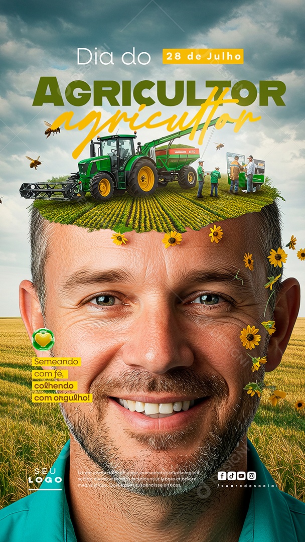 Story Dia do Agricultor 28 de Julho Social Media PSD Editável