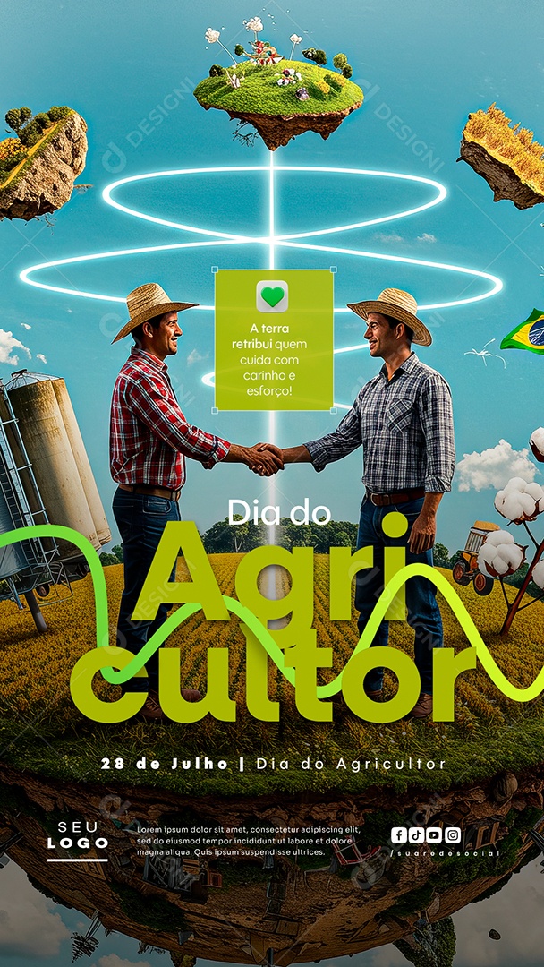 Story Dia do Agricultor 28 de Julho Social Media PSD Editável
