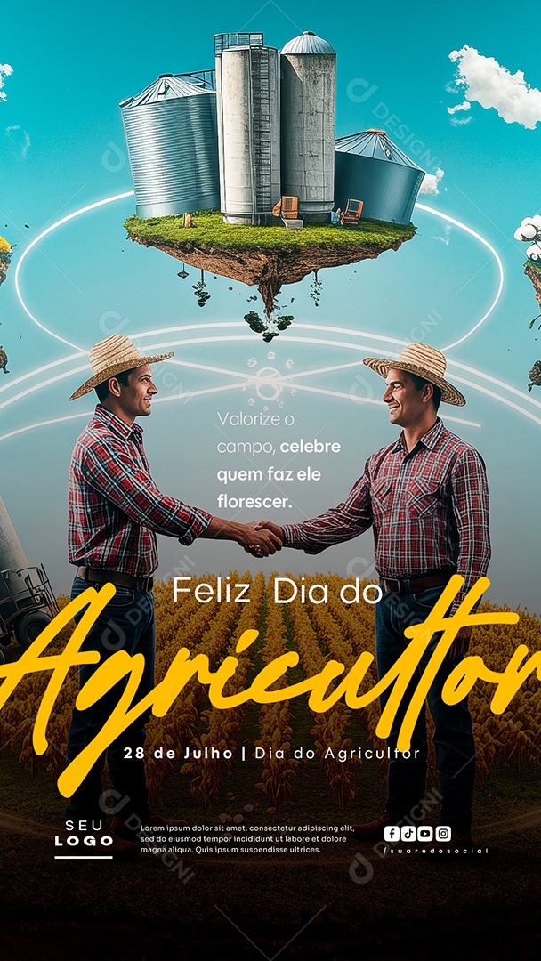 Story Dia do Agricultor 28 de Julho Social Media PSD Editável