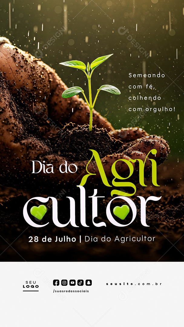 Story Dia do Agricultor 28 de Julho Social Media PSD Editável