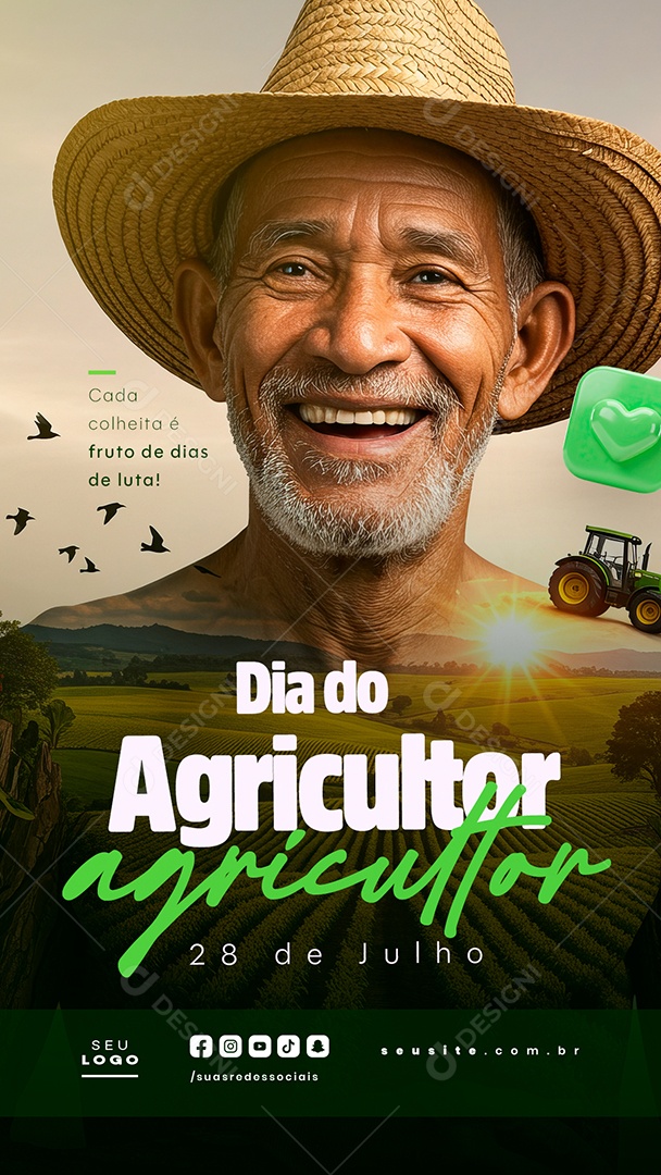 Story Dia do Agricultor 28 de Julho Social Media PSD Editável