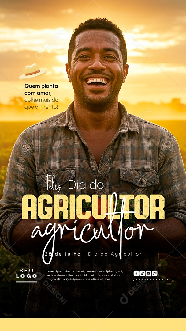 Story Dia do Agricultor 28 de Julho Social Media PSD Editável