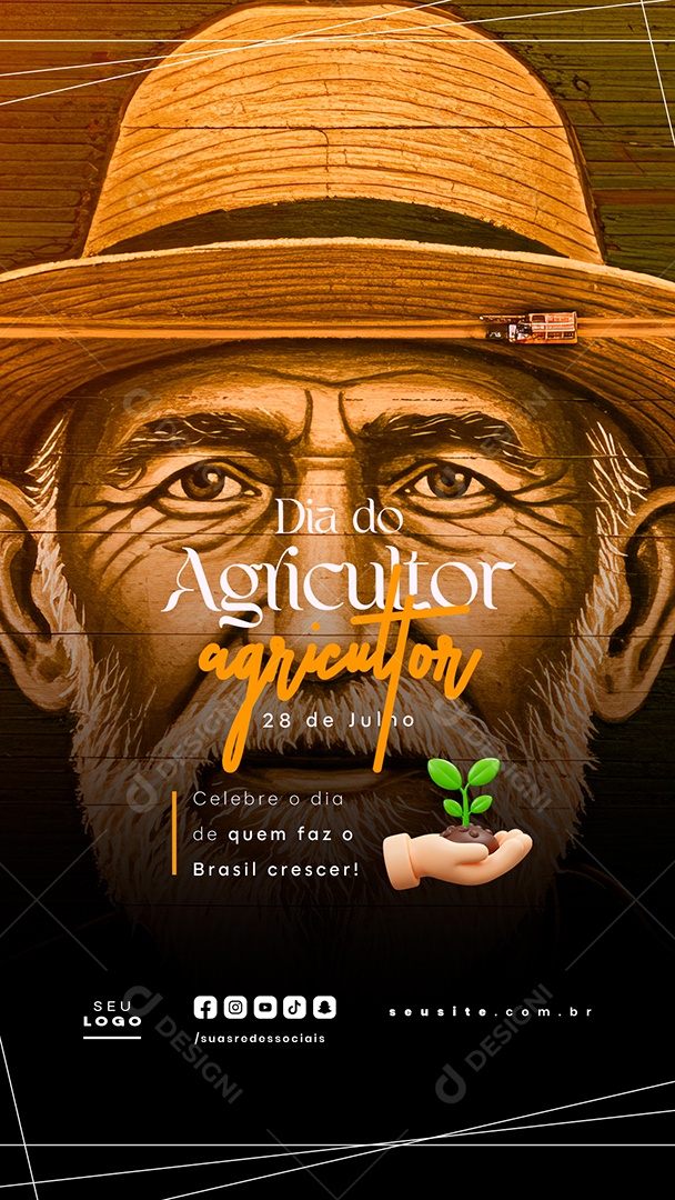 Story Dia do Agricultor 28 de Julho Social Media PSD Editável