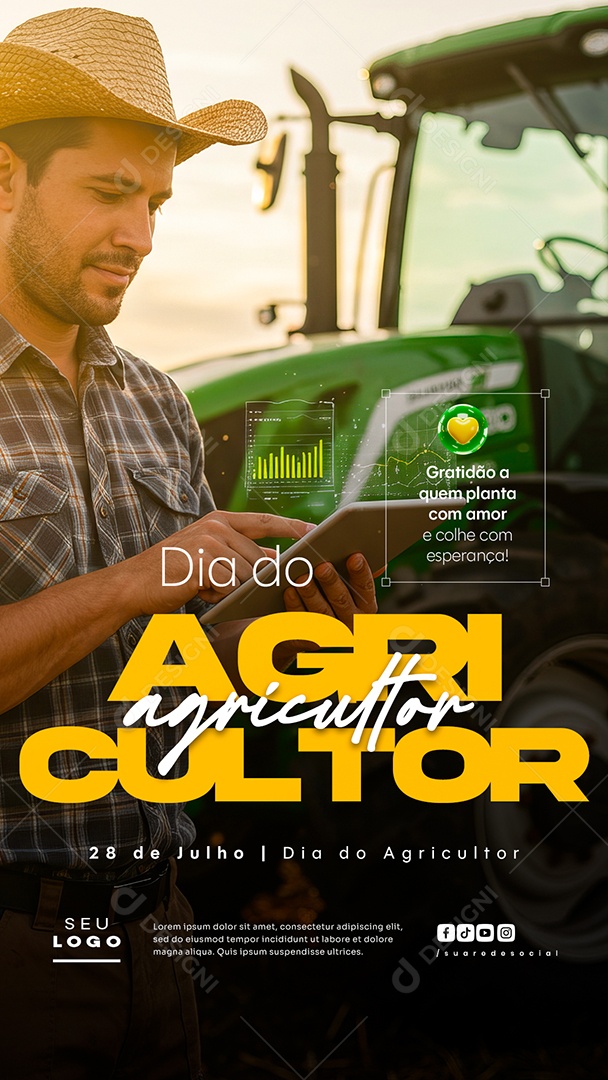 Story Dia do Agricultor 28 de Julho Social Media PSD Editável