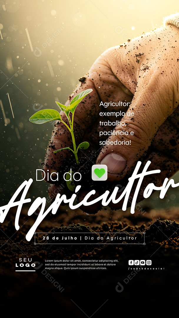 Story Dia do Agricultor 28 de Julho Social Media PSD Editável
