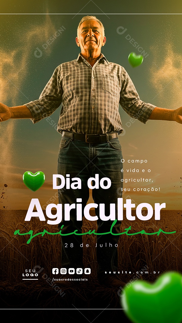 Story Dia do Agricultor 28 de Julho Social Media PSD Editável
