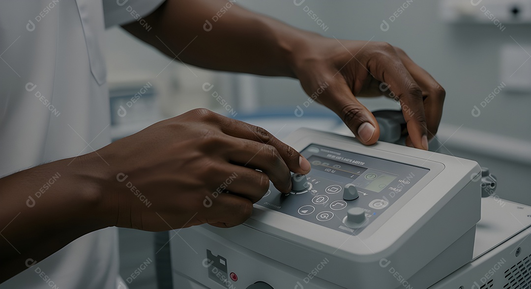 Imagem mostra um equipamento estético