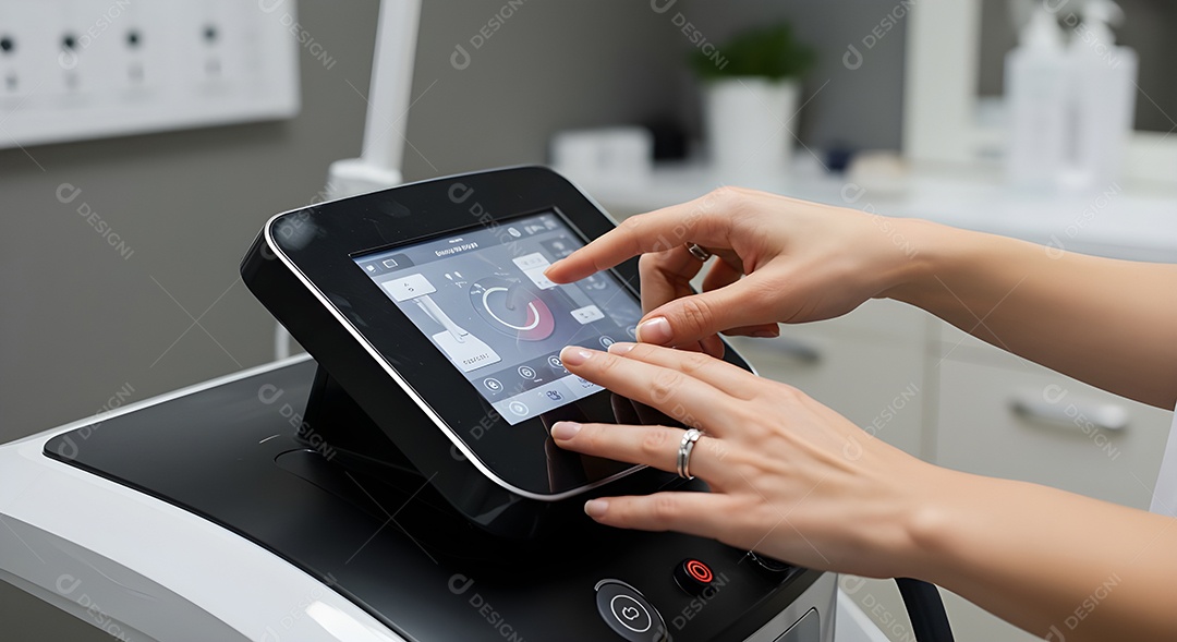 Imagem mostra um equipamento estético