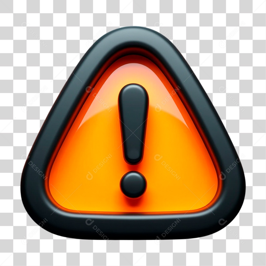 Placa Sinal de Perigo PNG Transparente