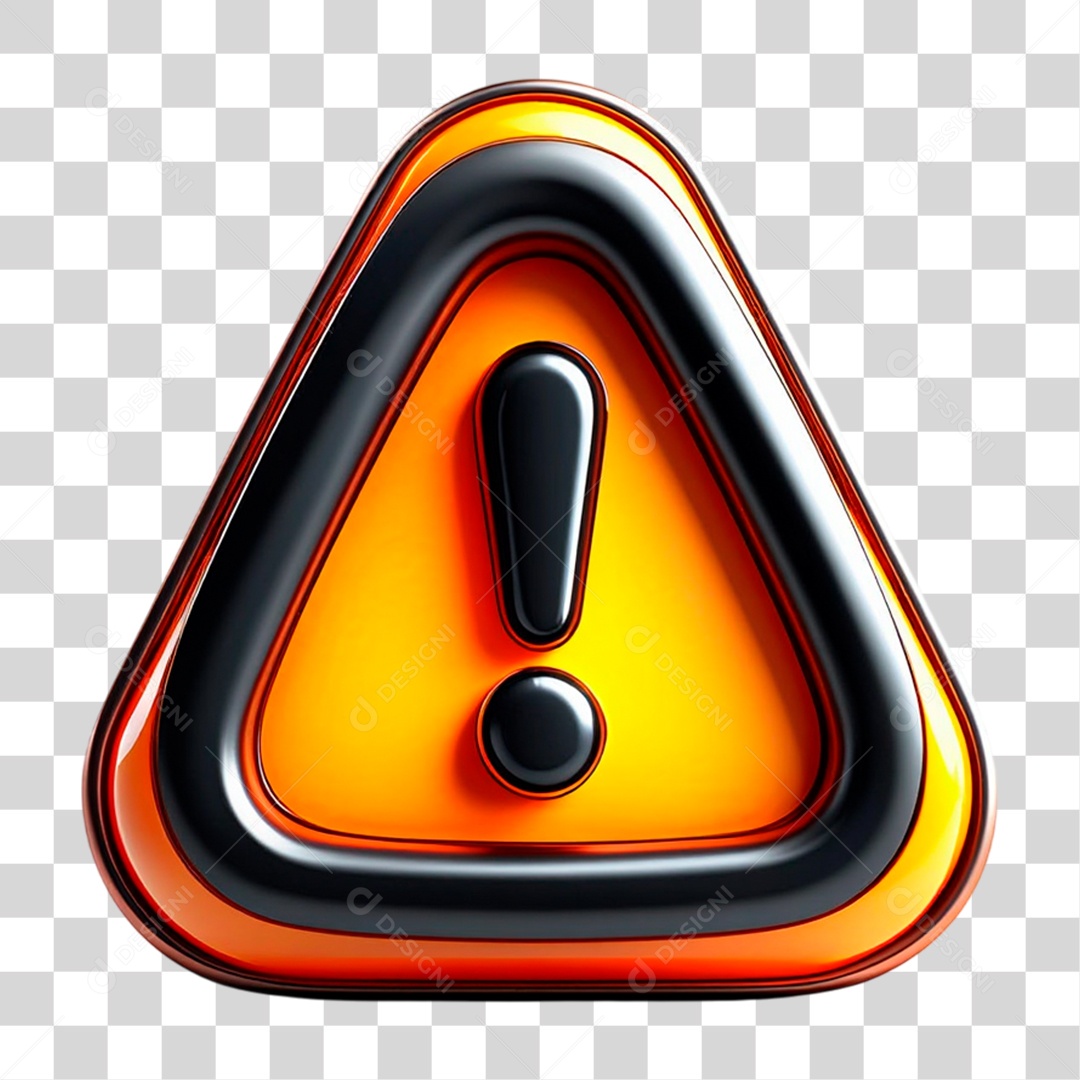 Placa Sinal de Perigo PNG Transparente