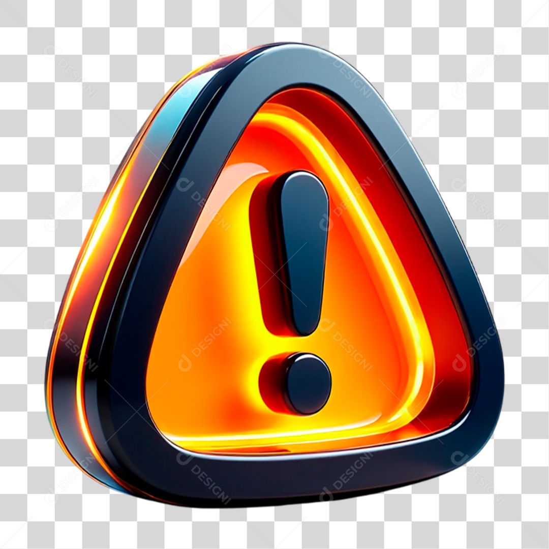 Placa Sinal de Perigo PNG Transparente