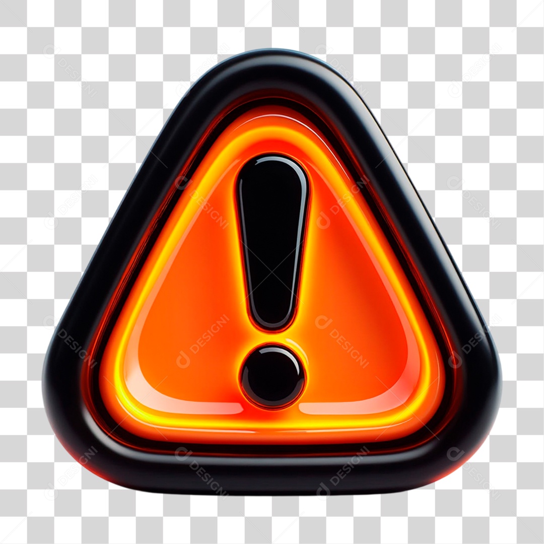 Placa Sinal de Perigo PNG Transparente