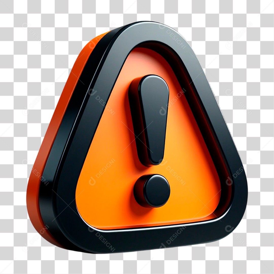 Placa Sinal de Perigo PNG Transparente