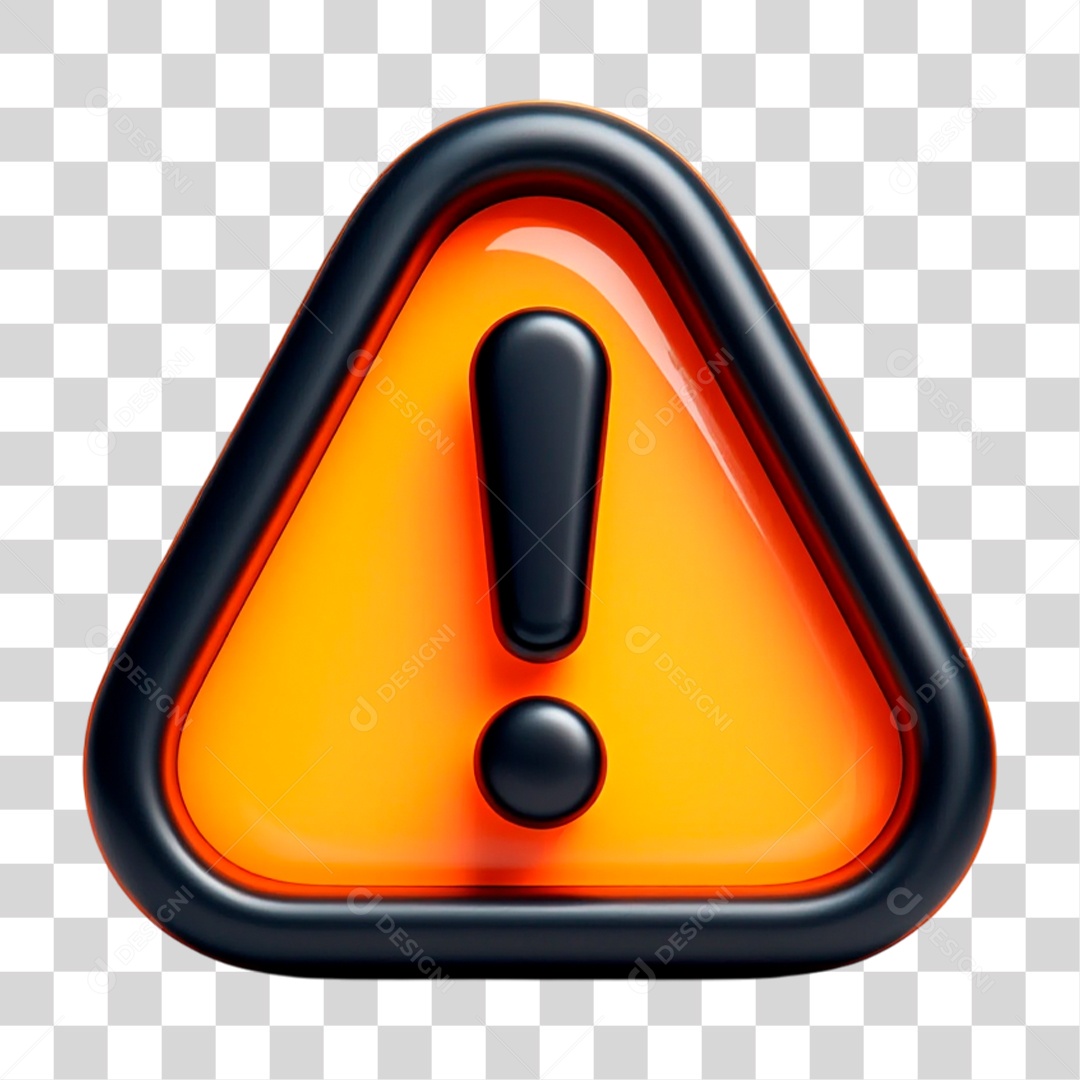 Placa Sinal de Perigo PNG Transparente