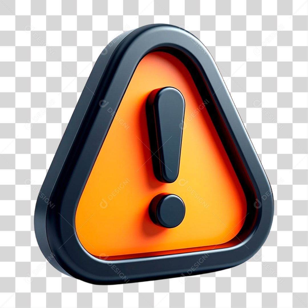 Placa Sinal de Perigo PNG Transparente