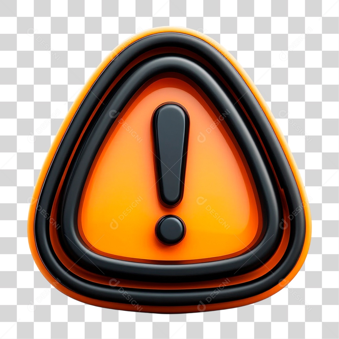 Placa Sinal de Perigo PNG Transparente