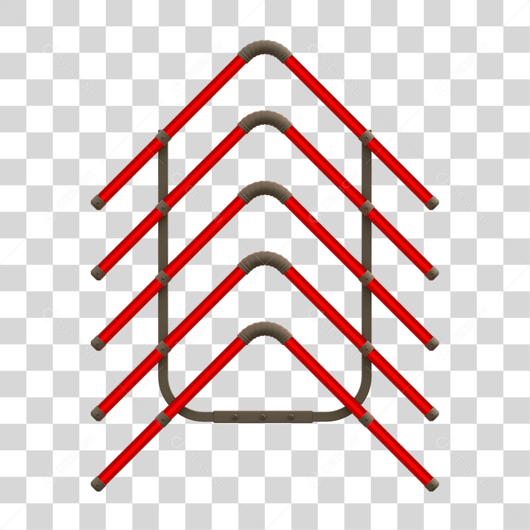 Painel de Setas Metálica com Neon PNG Transparente