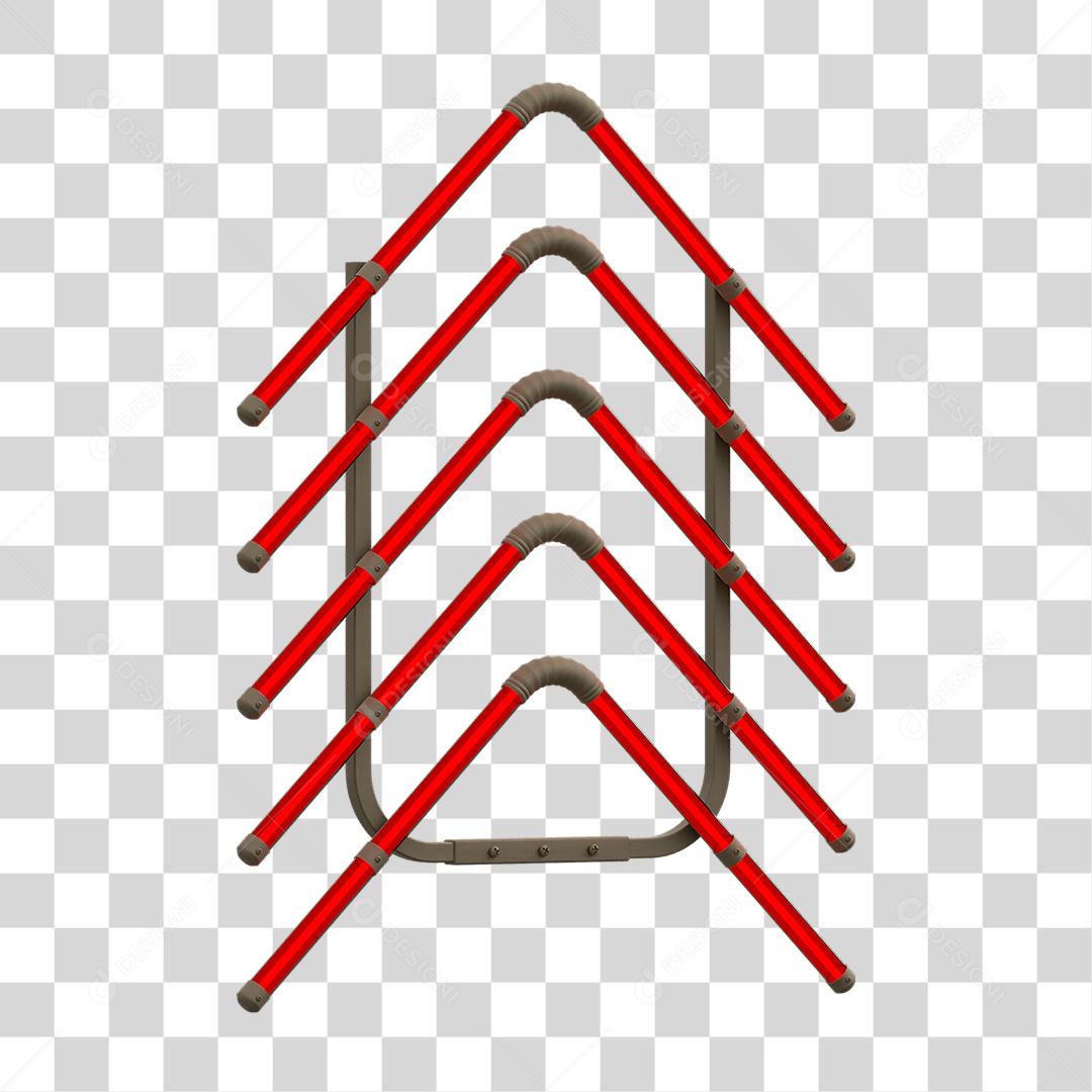 Painel de Setas Metálica com Neon PNG Transparente