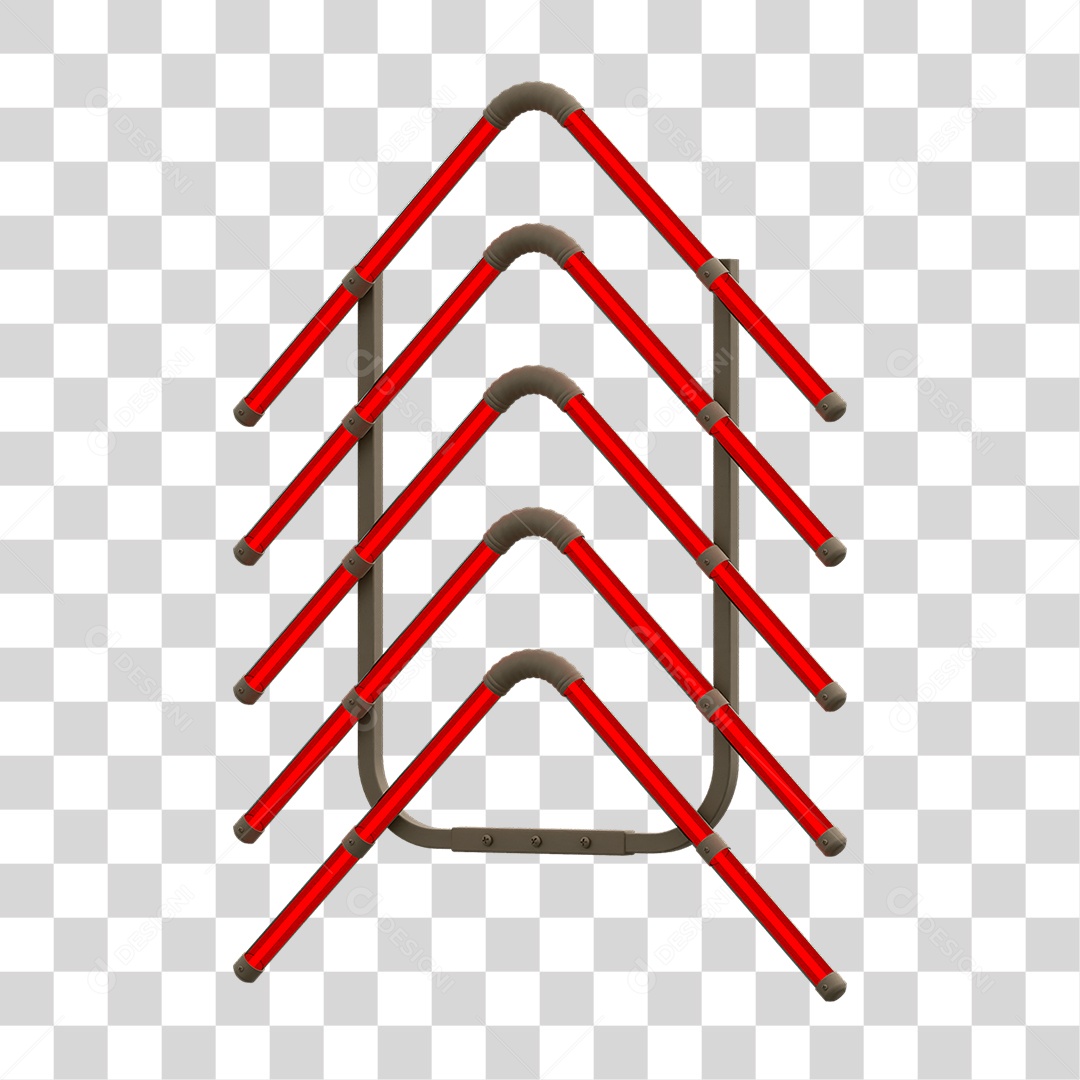 Painel de Setas Metálica com Neon PNG Transparente