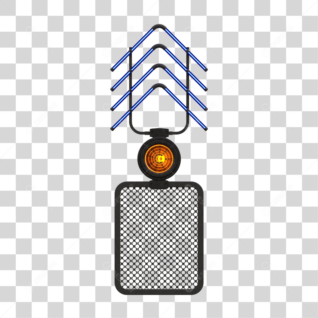 Painel de Setas Metálica com Neon Led PNG Transparente