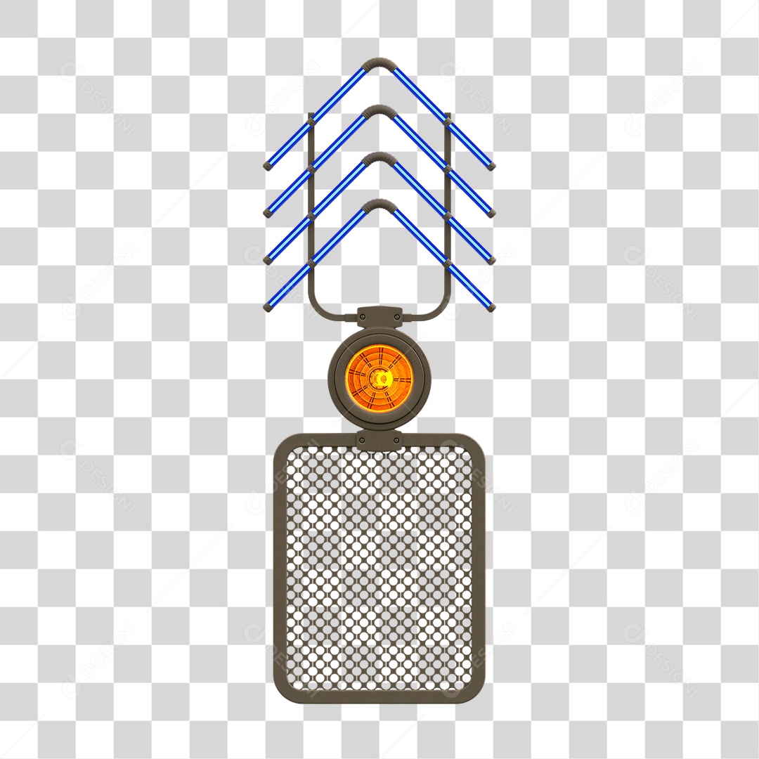 Painel de Setas Metálica com Neon Led PNG Transparente