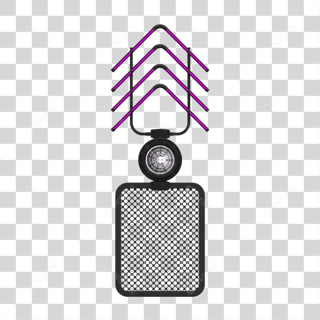 Painel de Setas Metálica com Neon Led PNG Transparente