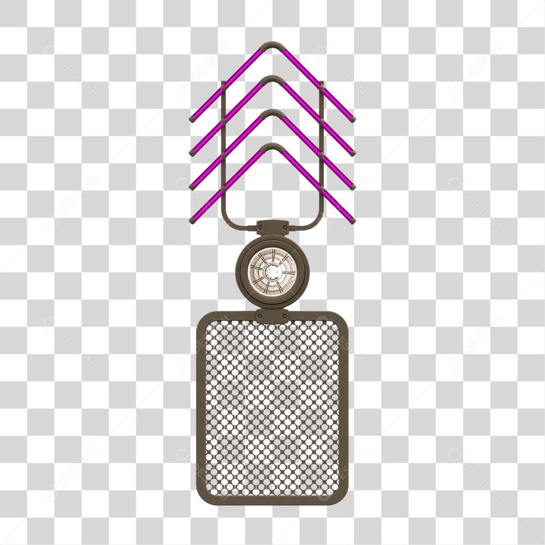 Painel de Setas Metálica com Neon Led PNG Transparente