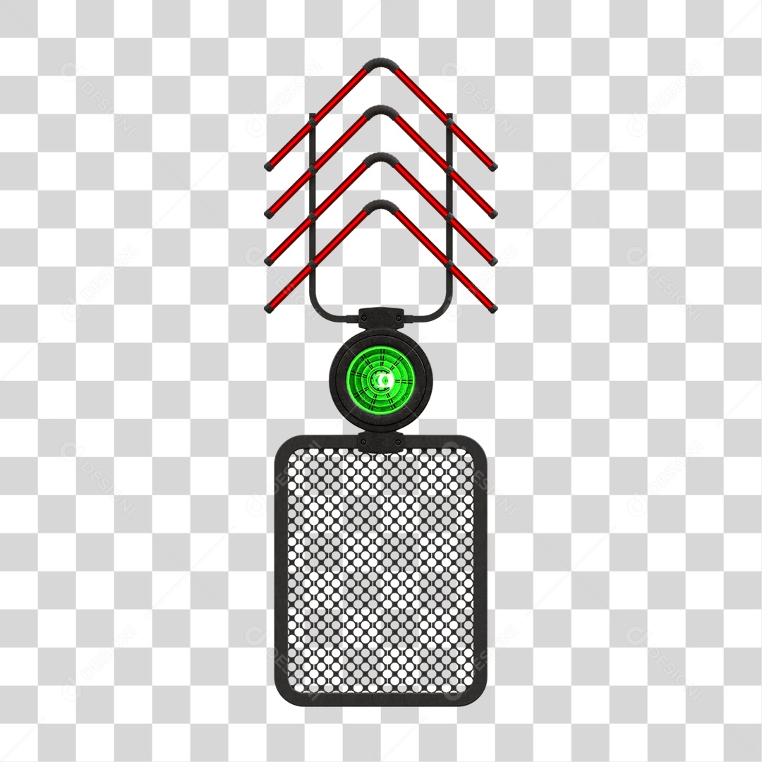 Painel de Setas Metálica com Neon Led PNG Transparente