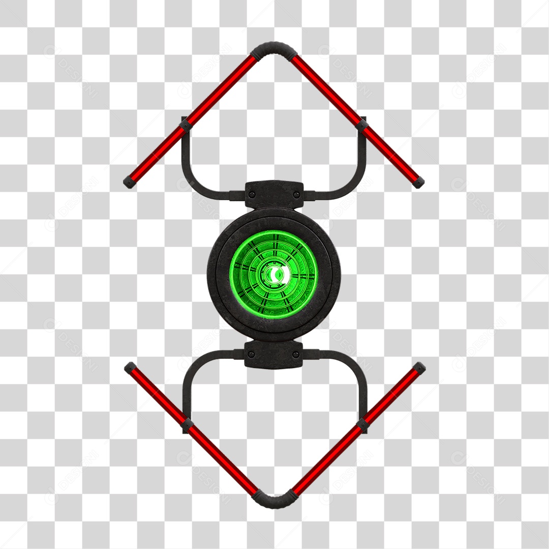 Painel de Setas Metálica com Neon Led PNG Transparente