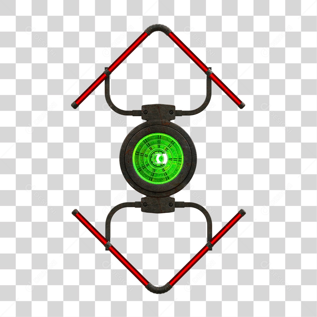 Painel de Setas Metálica com Neon Led PNG Transparente