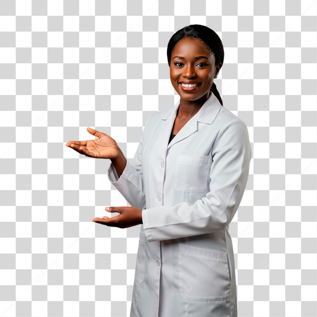 Médica de Jaleco Branco PNG Transparente