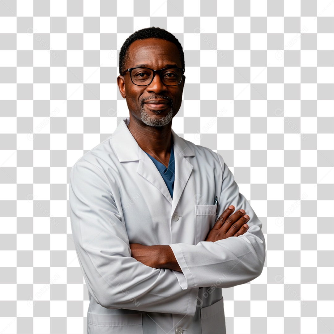 Médico de Jaleco Branco PNG Transparente