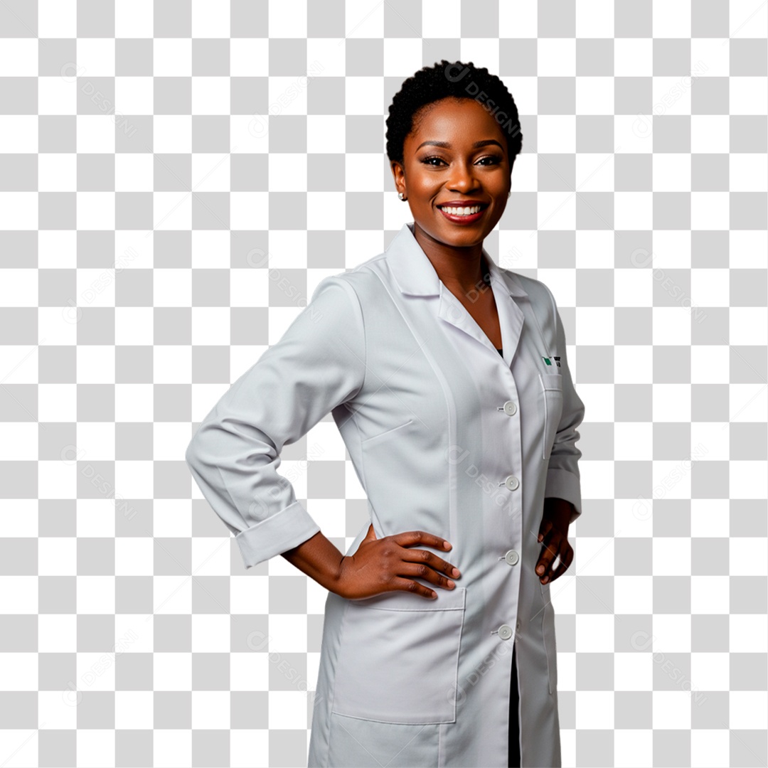 Médica de Jaleco Branco PNG Transparente