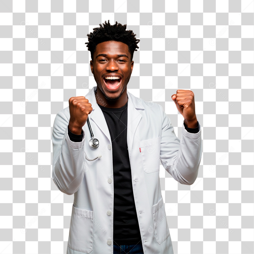 Médico de Jaleco Branco PNG Transparente