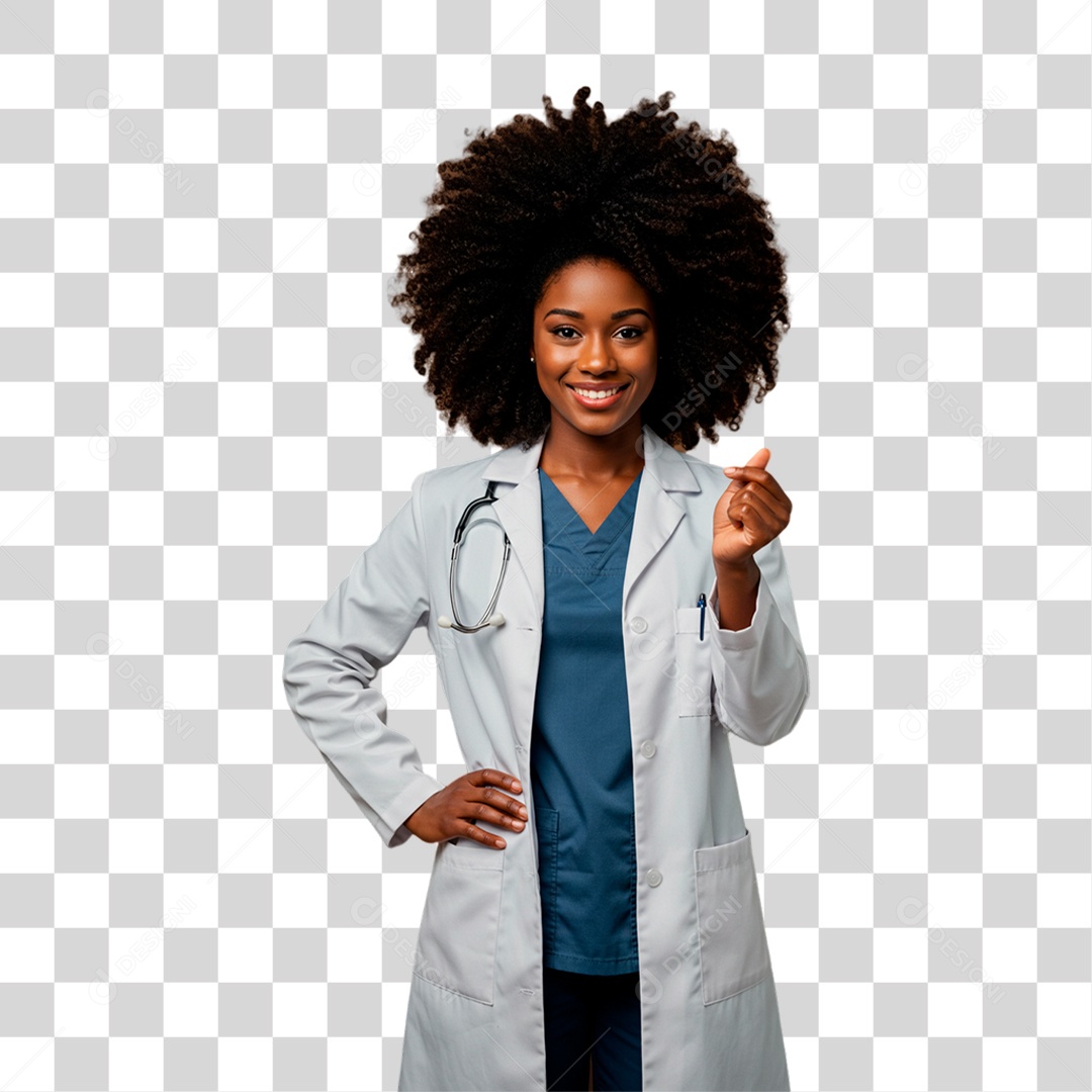 Médica de Jaleco Branco PNG Transparente