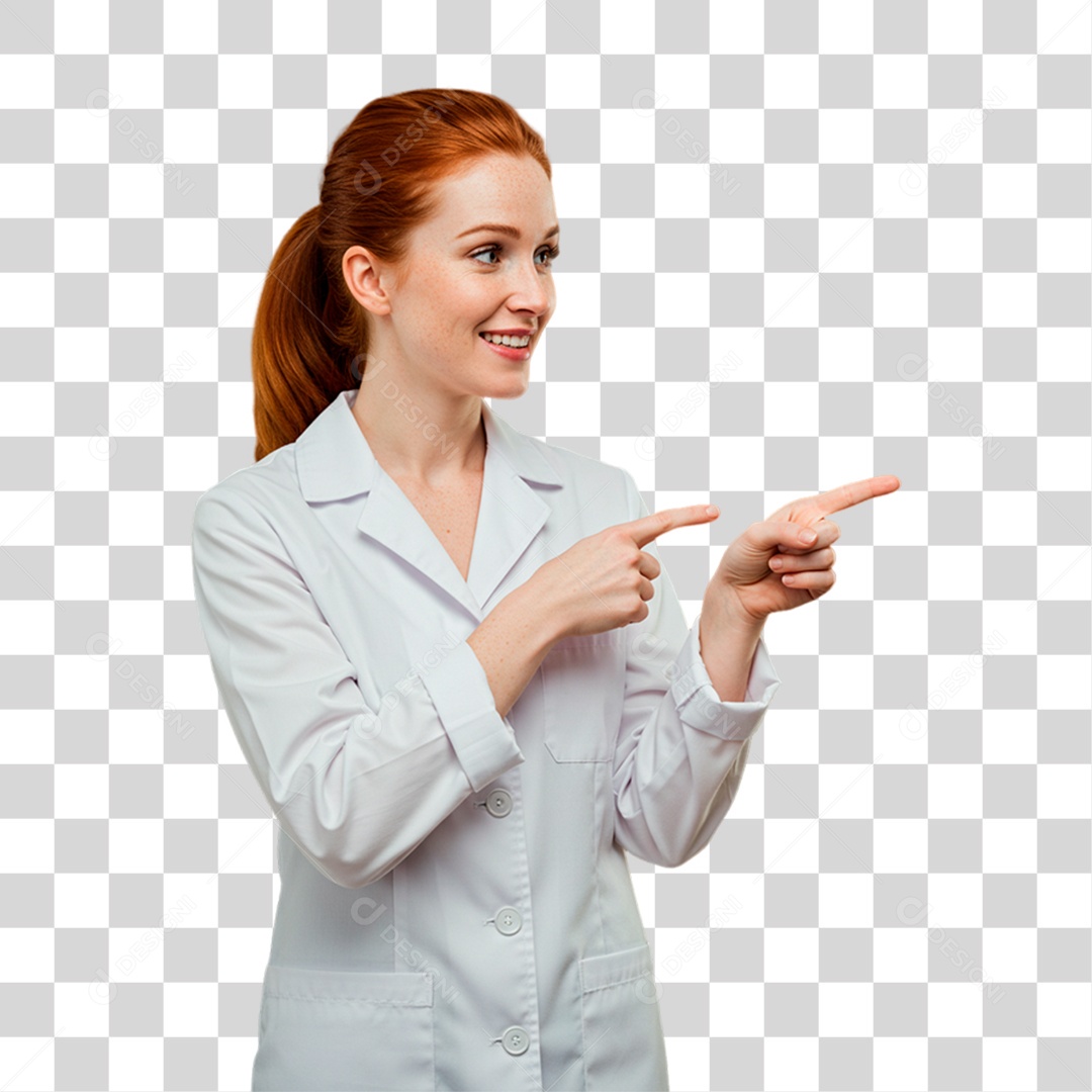 Médica de Jaleco Branco PNG Transparente