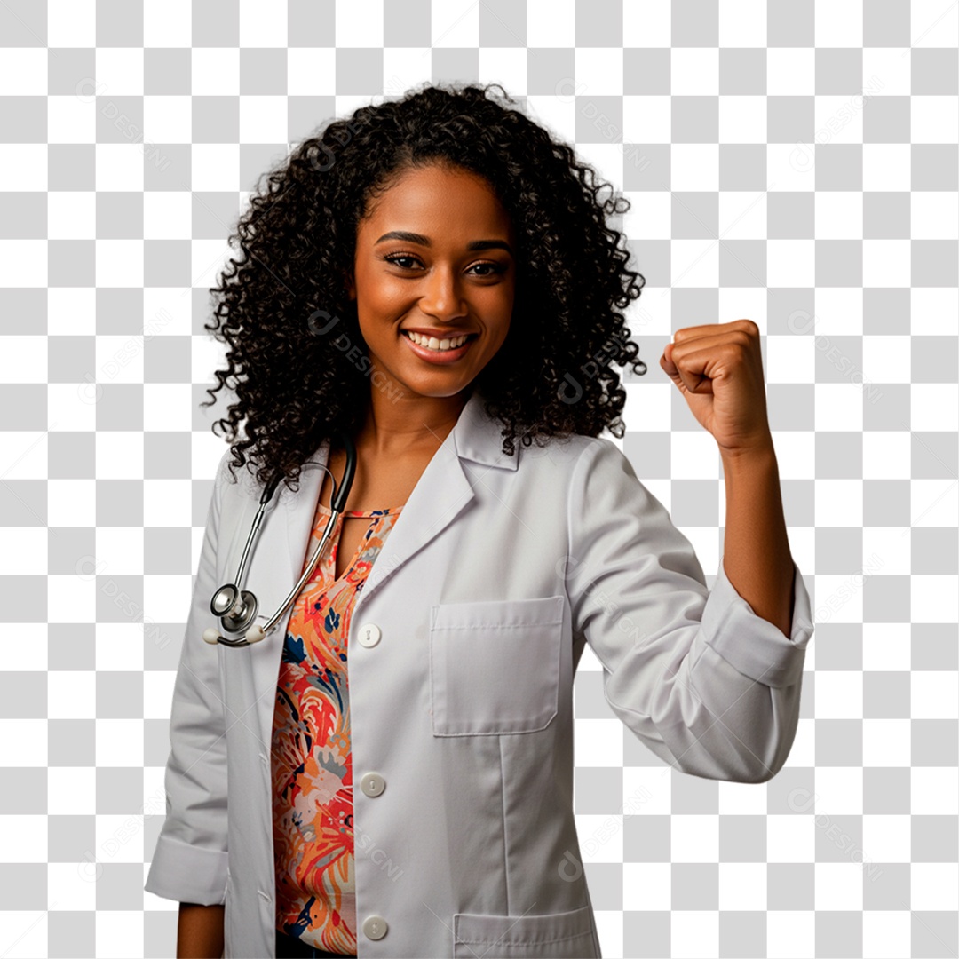 Médica de Jaleco Branco PNG Transparente