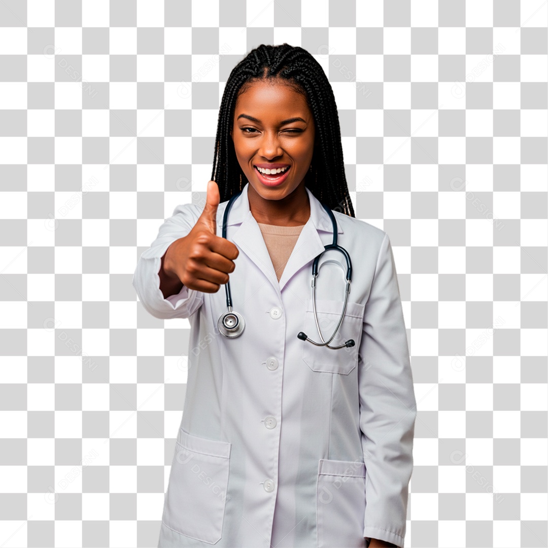 Médica de Jaleco Branco PNG Transparente