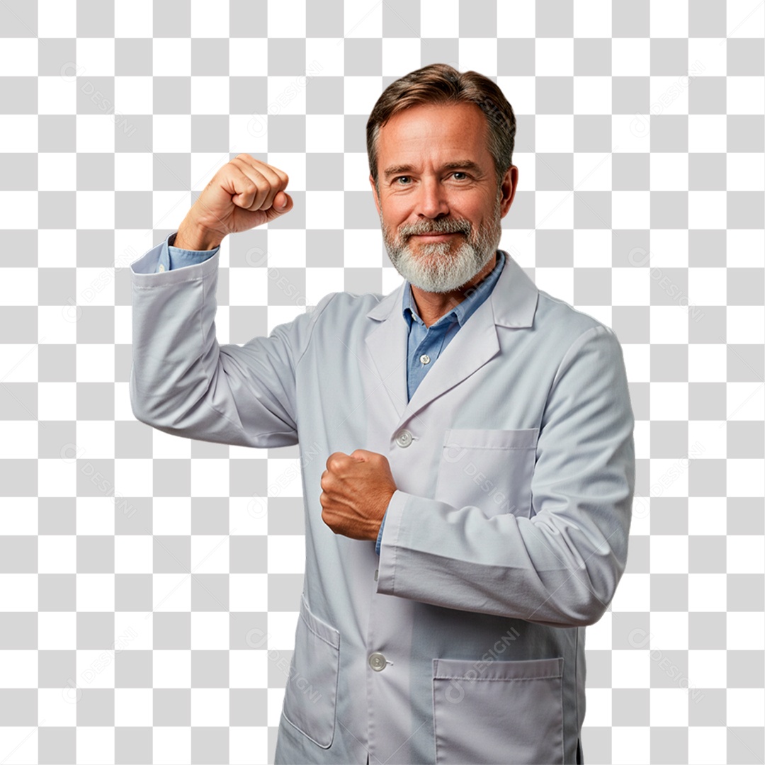 Médico de Jaleco Branco PNG Transparente