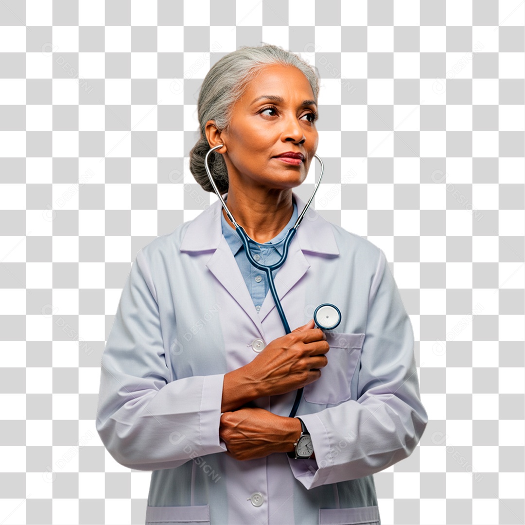 Médica de Jaleco Branco PNG Transparente